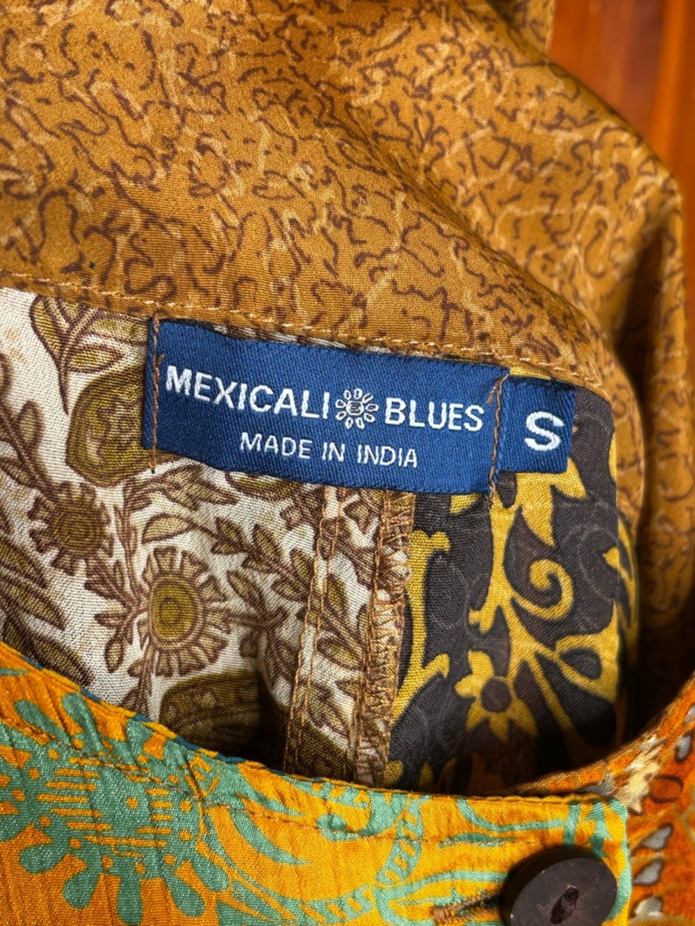 Mexicali Blues Boho Patchwork Silk Blend Overalls Hippie Whimsical One of a KInd - Picture 12 of 17